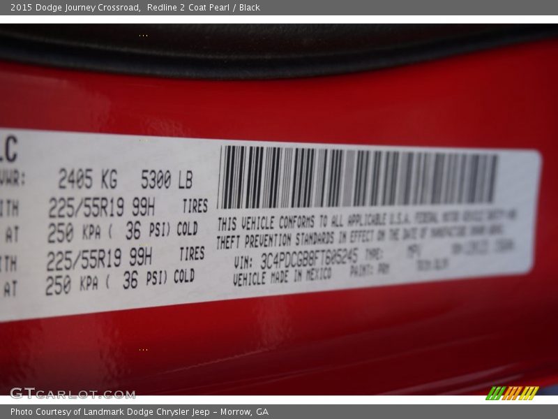 Redline 2 Coat Pearl / Black 2015 Dodge Journey Crossroad
