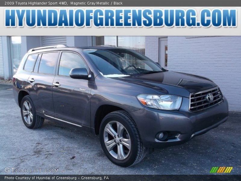 Magnetic Gray Metallic / Black 2009 Toyota Highlander Sport 4WD