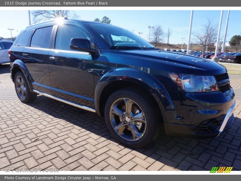 Fathom Blue Pearl / Black 2015 Dodge Journey Crossroad