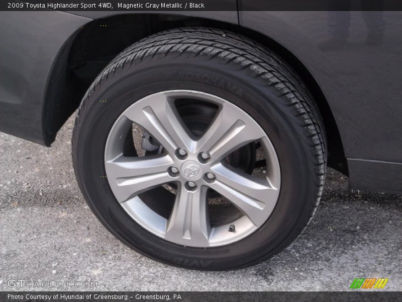 Magnetic Gray Metallic / Black 2009 Toyota Highlander Sport 4WD