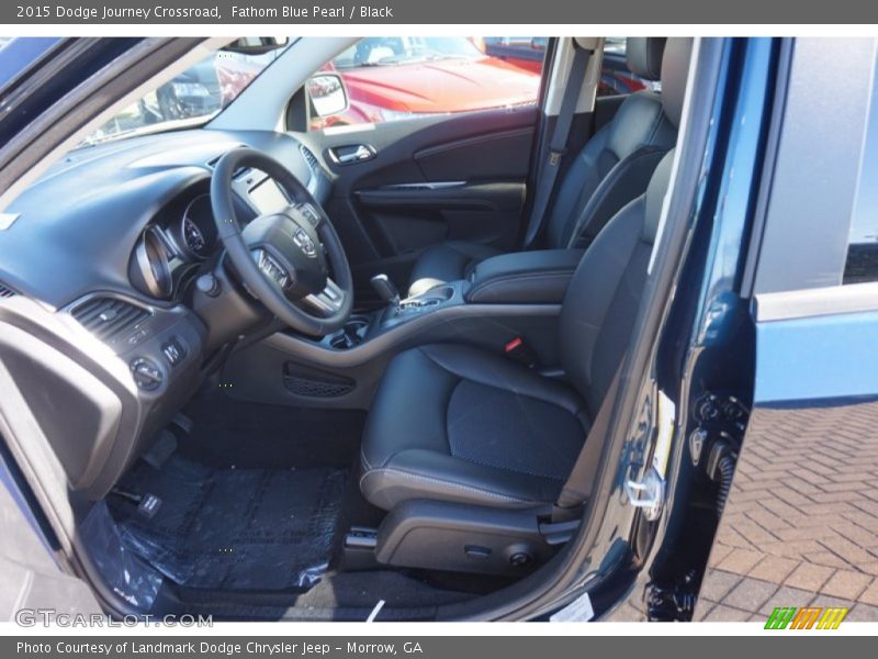 Fathom Blue Pearl / Black 2015 Dodge Journey Crossroad