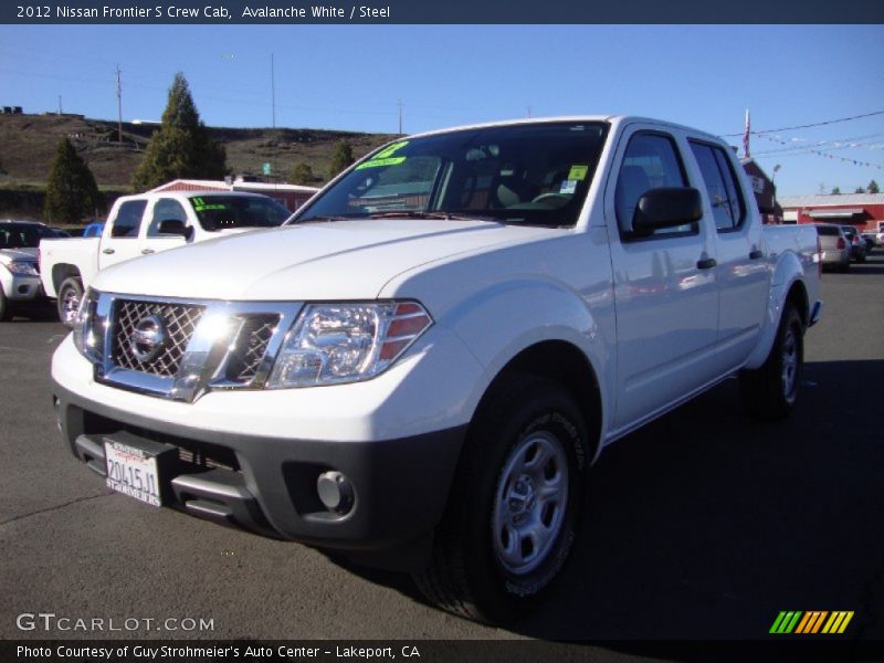 Avalanche White / Steel 2012 Nissan Frontier S Crew Cab