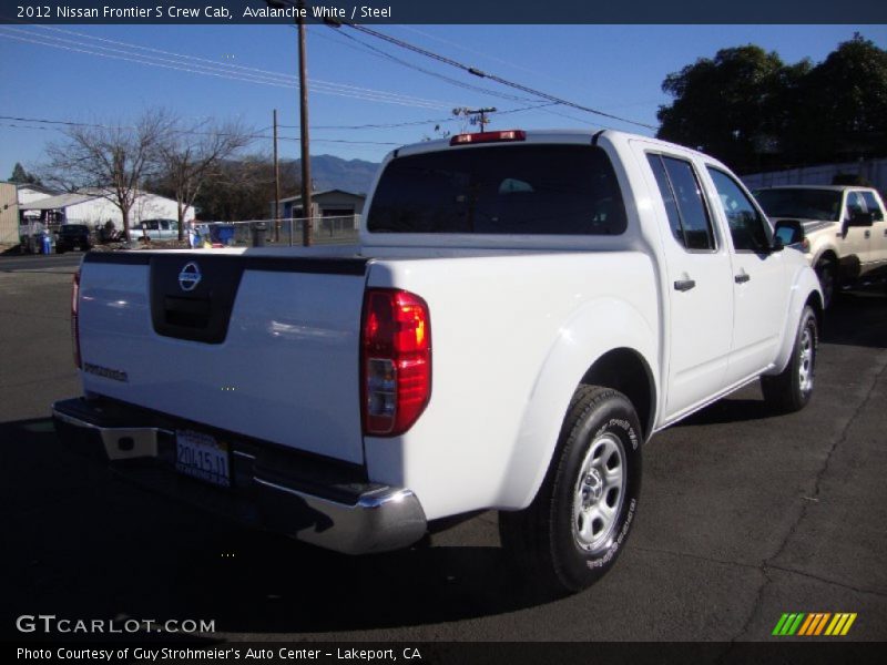 Avalanche White / Steel 2012 Nissan Frontier S Crew Cab