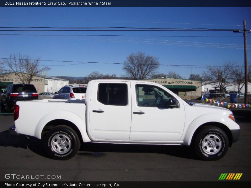 Avalanche White / Steel 2012 Nissan Frontier S Crew Cab