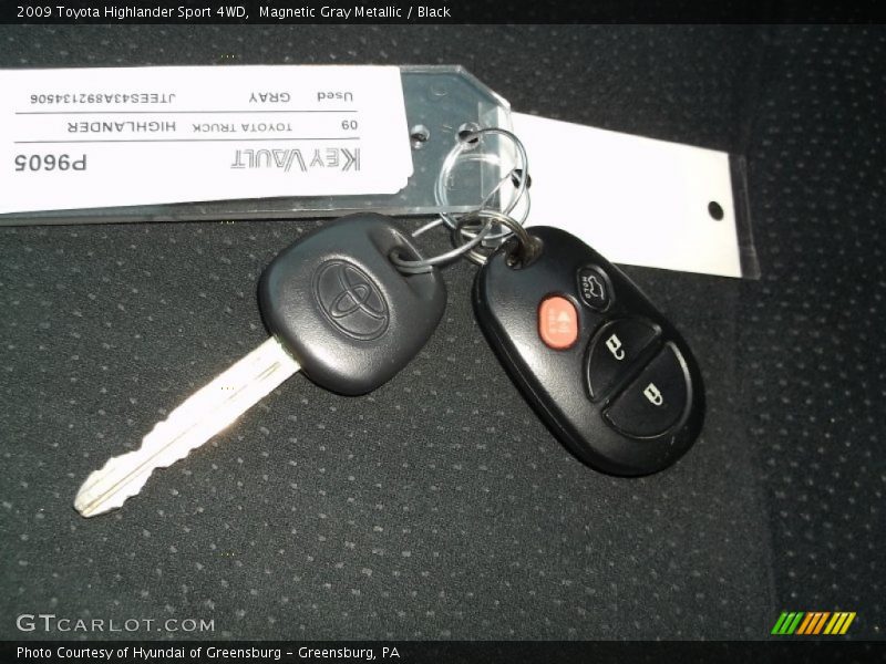 Magnetic Gray Metallic / Black 2009 Toyota Highlander Sport 4WD