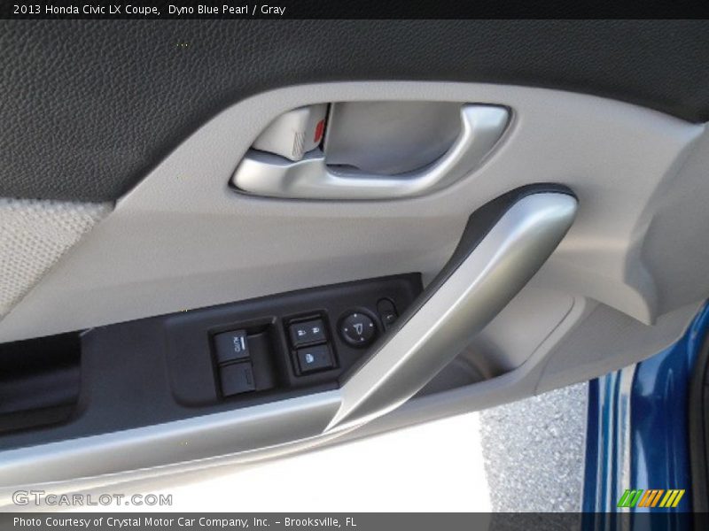 Dyno Blue Pearl / Gray 2013 Honda Civic LX Coupe