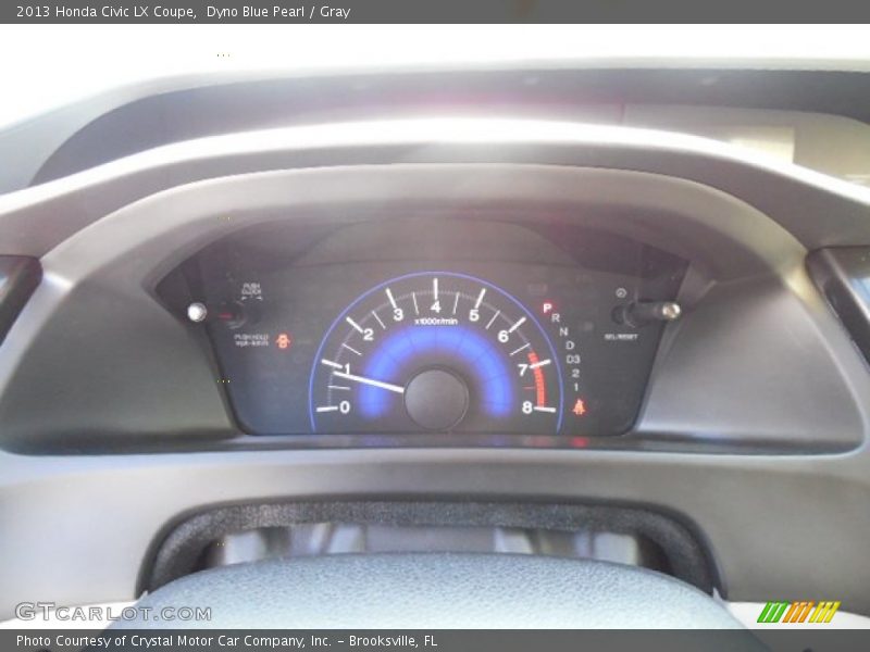 Dyno Blue Pearl / Gray 2013 Honda Civic LX Coupe