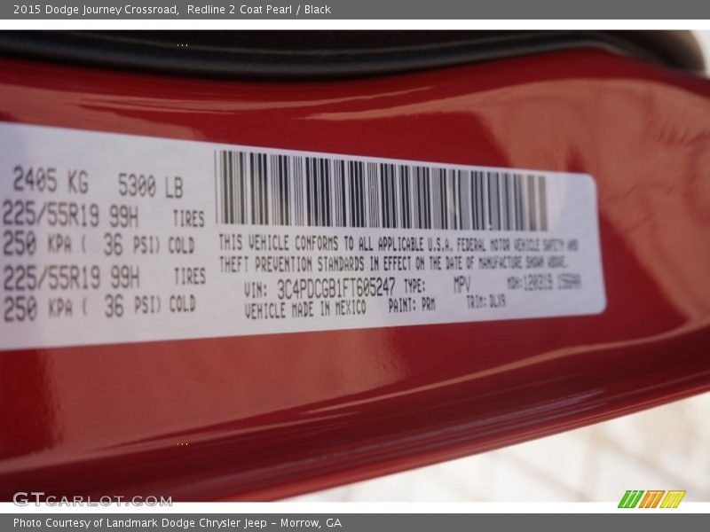 Redline 2 Coat Pearl / Black 2015 Dodge Journey Crossroad