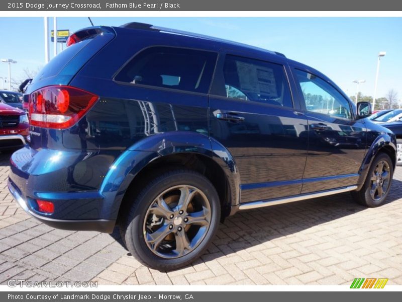 Fathom Blue Pearl / Black 2015 Dodge Journey Crossroad