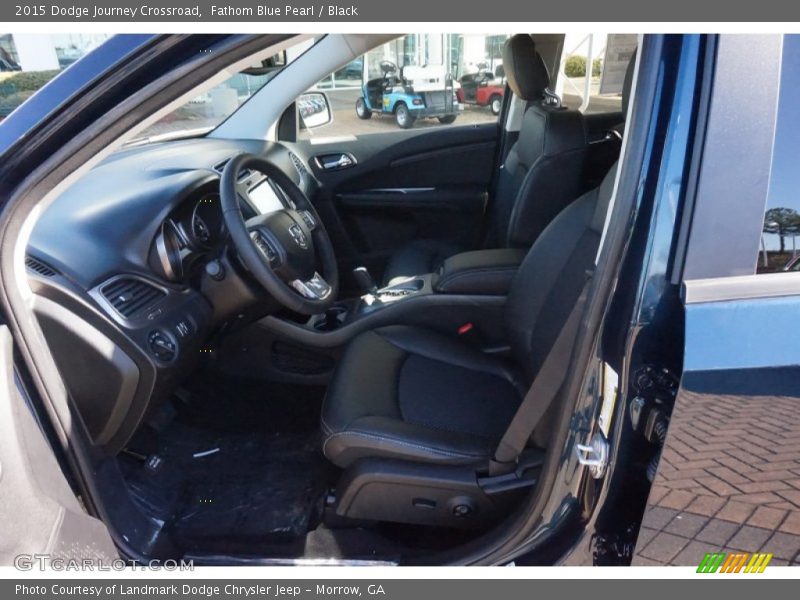 Fathom Blue Pearl / Black 2015 Dodge Journey Crossroad