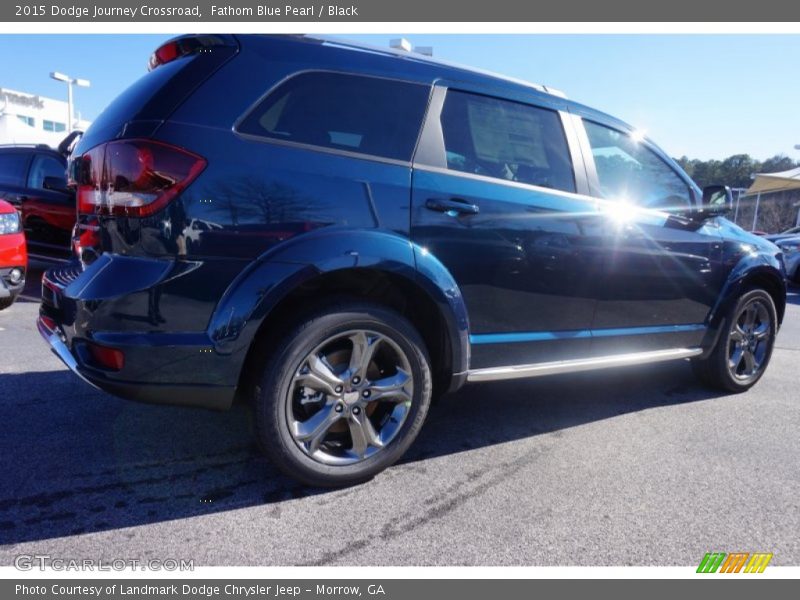 Fathom Blue Pearl / Black 2015 Dodge Journey Crossroad