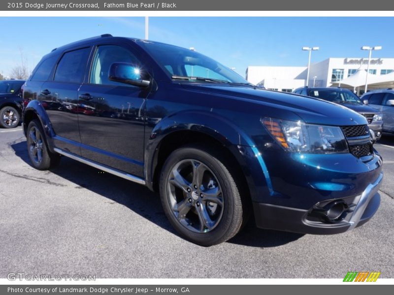 Fathom Blue Pearl / Black 2015 Dodge Journey Crossroad