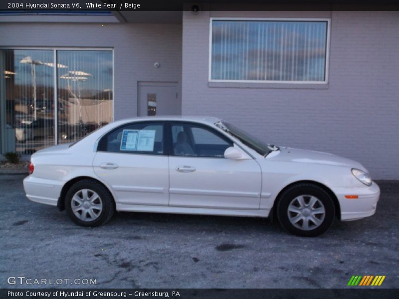 White Pearl / Beige 2004 Hyundai Sonata V6