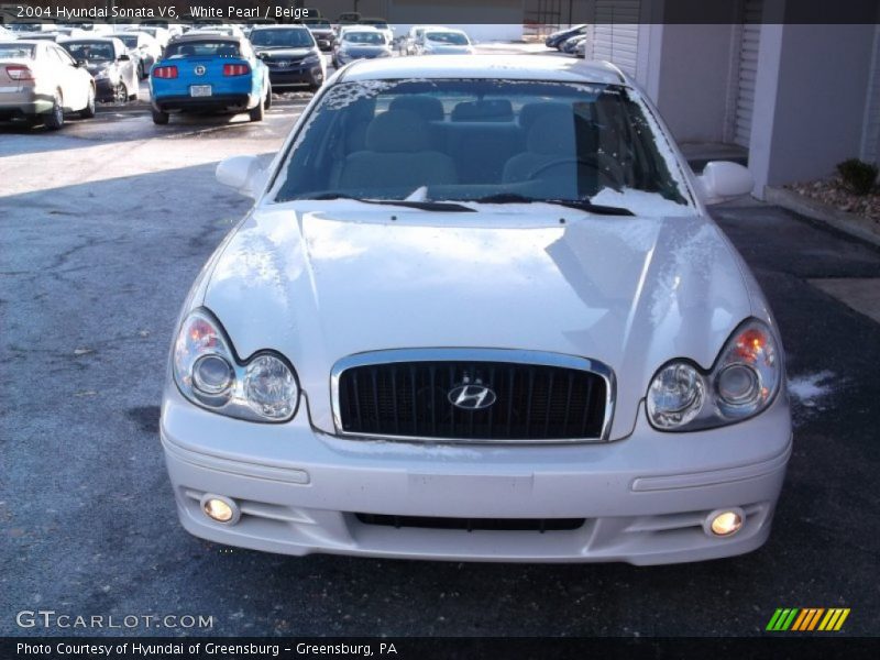 White Pearl / Beige 2004 Hyundai Sonata V6