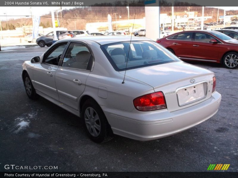 White Pearl / Beige 2004 Hyundai Sonata V6