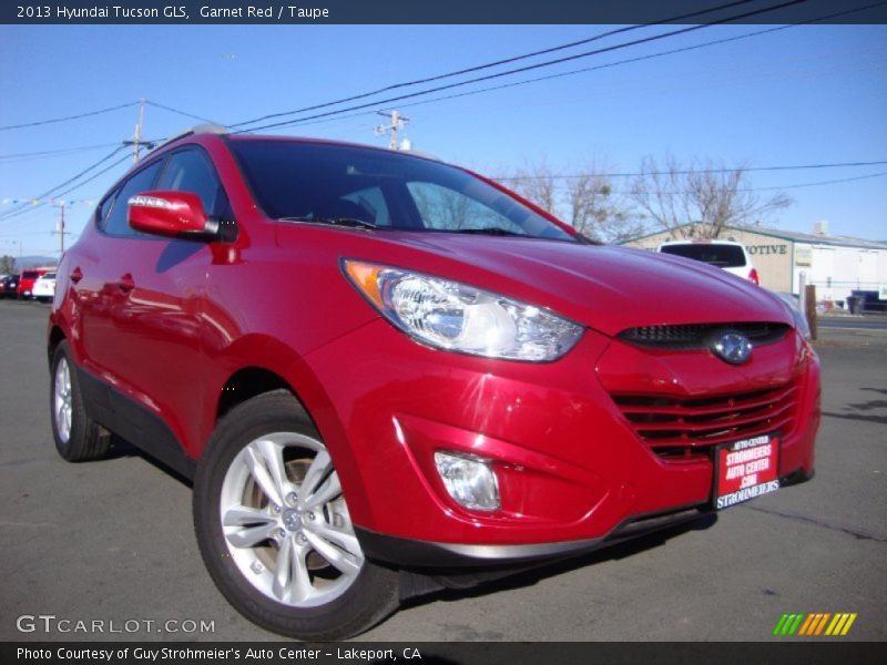 Garnet Red / Taupe 2013 Hyundai Tucson GLS