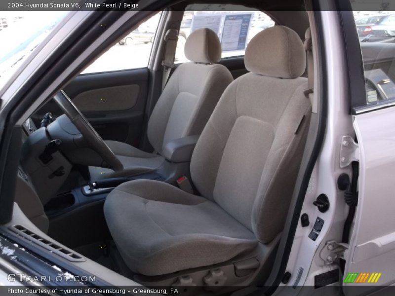 White Pearl / Beige 2004 Hyundai Sonata V6