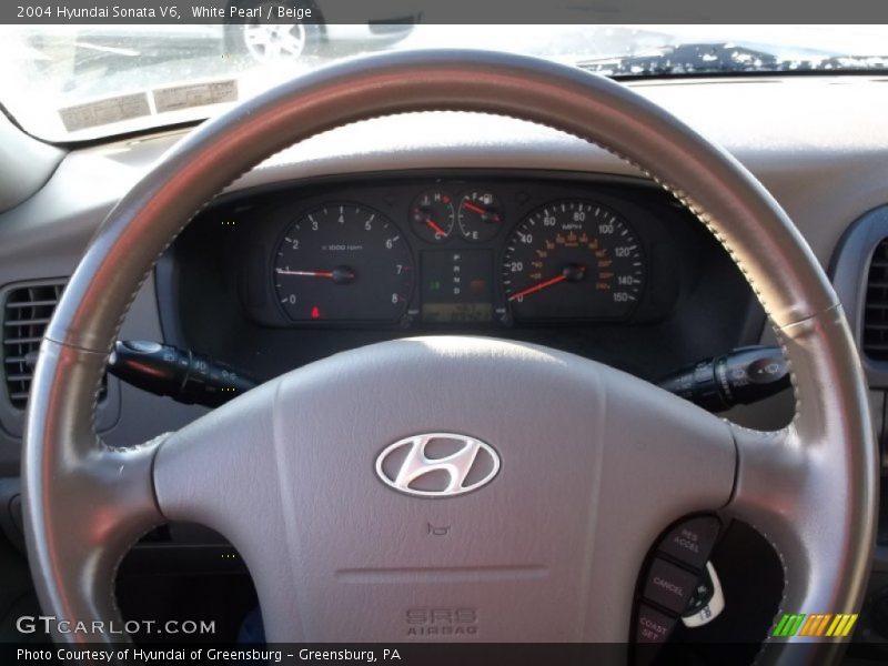 White Pearl / Beige 2004 Hyundai Sonata V6