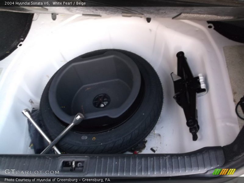White Pearl / Beige 2004 Hyundai Sonata V6
