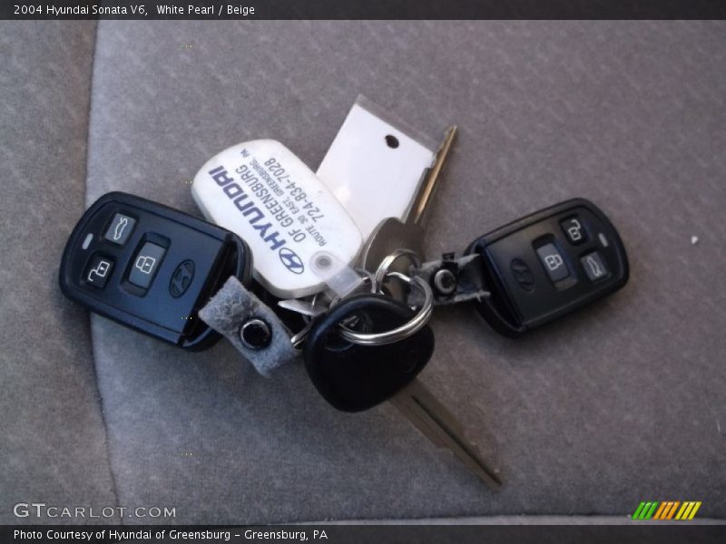 White Pearl / Beige 2004 Hyundai Sonata V6
