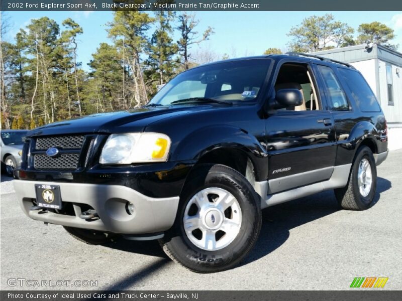 Black Clearcoat / Medium Prairie Tan/Graphite Accent 2002 Ford Explorer Sport 4x4