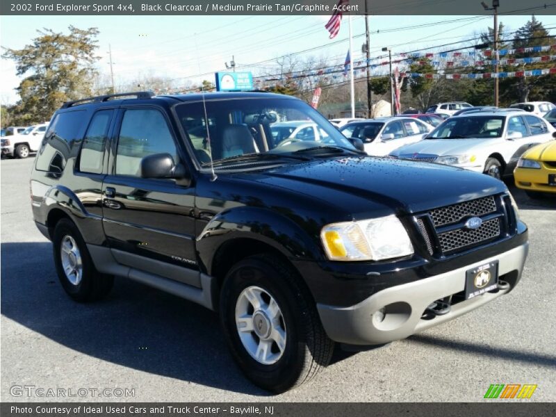 Black Clearcoat / Medium Prairie Tan/Graphite Accent 2002 Ford Explorer Sport 4x4