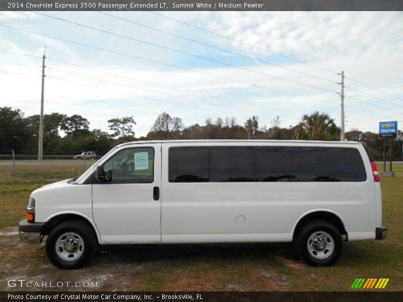 Summit White / Medium Pewter 2014 Chevrolet Express 3500 Passenger Extended LT