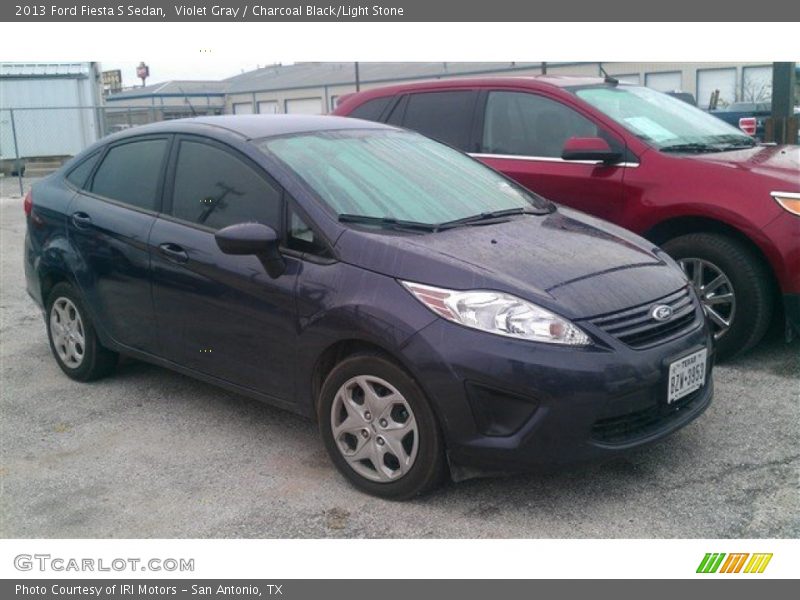 Violet Gray / Charcoal Black/Light Stone 2013 Ford Fiesta S Sedan