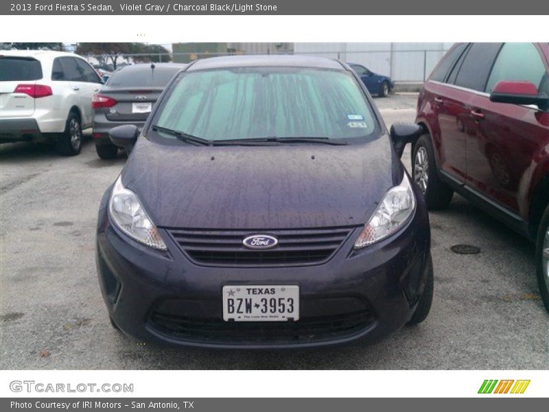 Violet Gray / Charcoal Black/Light Stone 2013 Ford Fiesta S Sedan