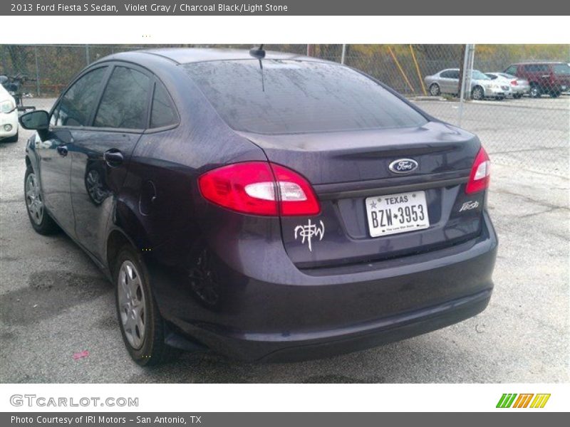 Violet Gray / Charcoal Black/Light Stone 2013 Ford Fiesta S Sedan