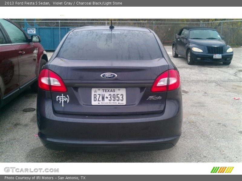 Violet Gray / Charcoal Black/Light Stone 2013 Ford Fiesta S Sedan