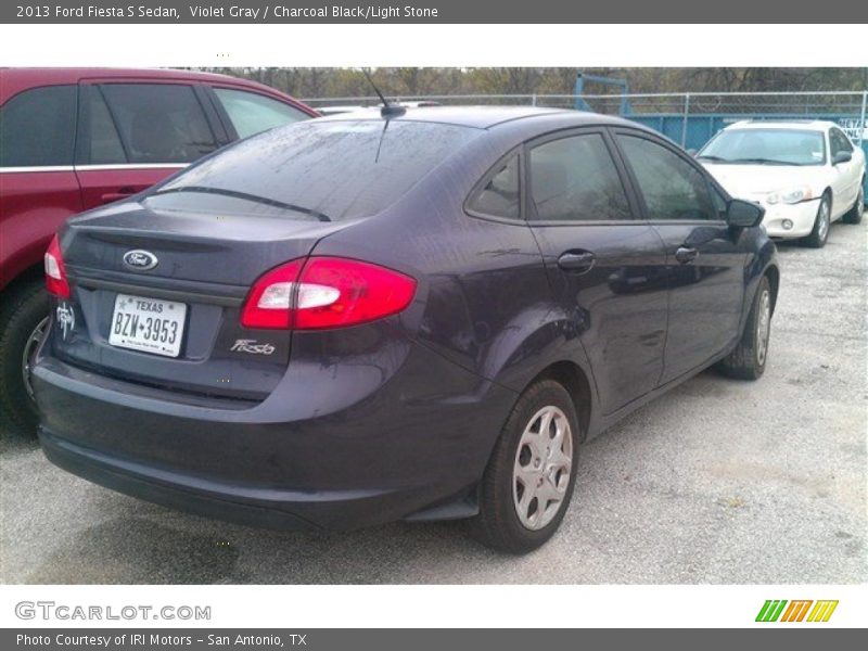 Violet Gray / Charcoal Black/Light Stone 2013 Ford Fiesta S Sedan
