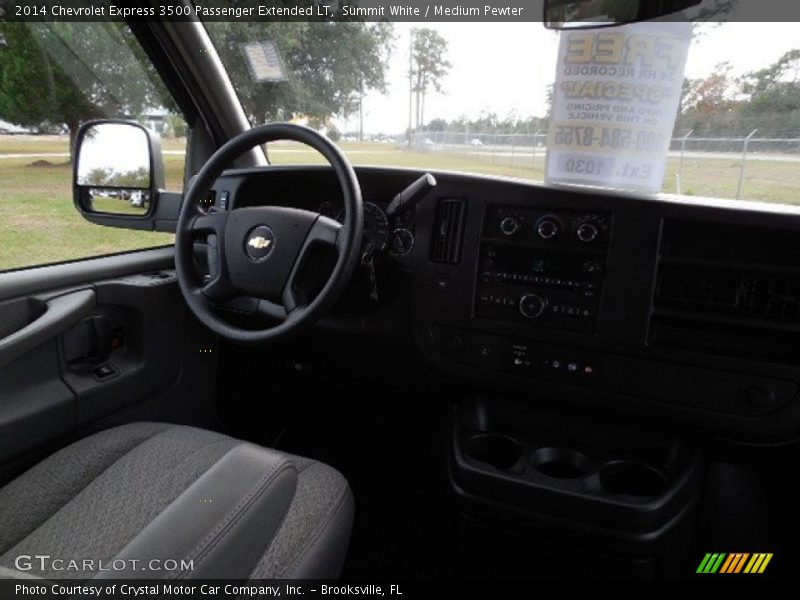 Summit White / Medium Pewter 2014 Chevrolet Express 3500 Passenger Extended LT