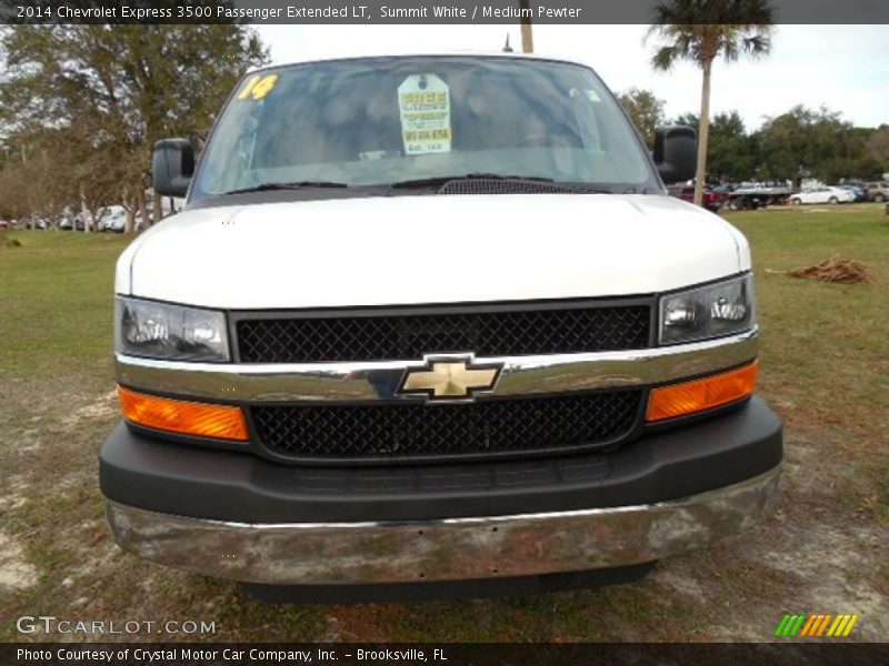 Summit White / Medium Pewter 2014 Chevrolet Express 3500 Passenger Extended LT