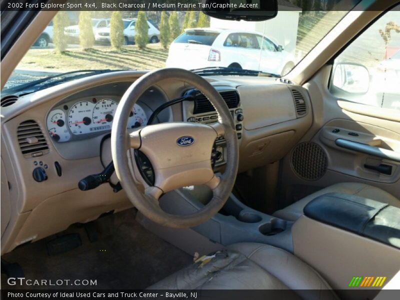 Black Clearcoat / Medium Prairie Tan/Graphite Accent 2002 Ford Explorer Sport 4x4
