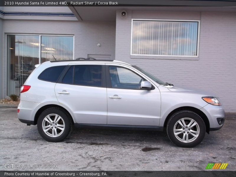 Radiant Silver / Cocoa Black 2010 Hyundai Santa Fe Limited 4WD