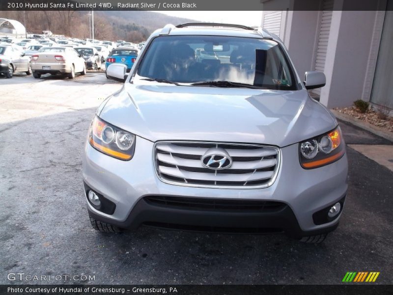 Radiant Silver / Cocoa Black 2010 Hyundai Santa Fe Limited 4WD