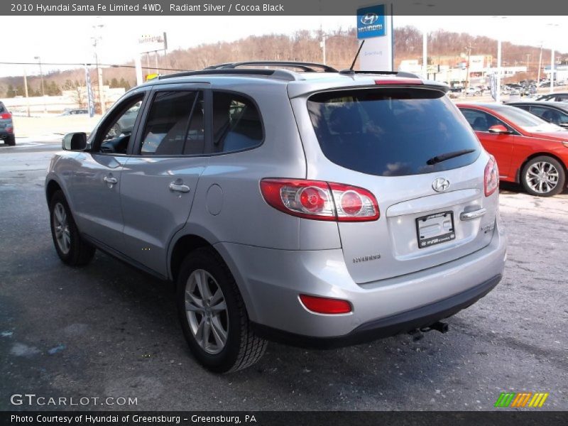 Radiant Silver / Cocoa Black 2010 Hyundai Santa Fe Limited 4WD