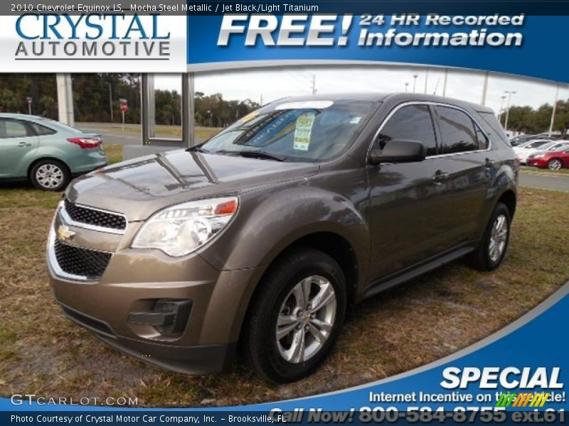 Mocha Steel Metallic / Jet Black/Light Titanium 2010 Chevrolet Equinox LS