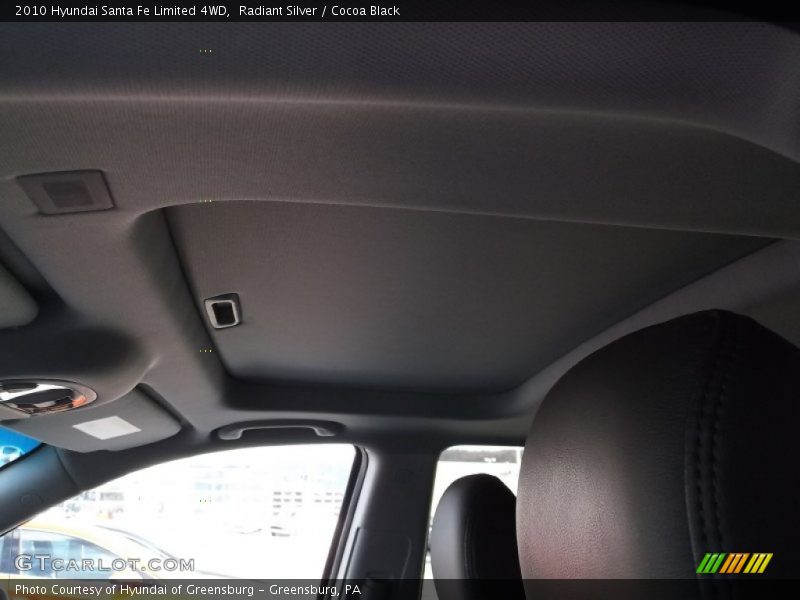 Radiant Silver / Cocoa Black 2010 Hyundai Santa Fe Limited 4WD