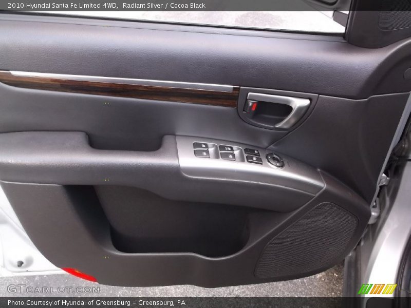 Radiant Silver / Cocoa Black 2010 Hyundai Santa Fe Limited 4WD