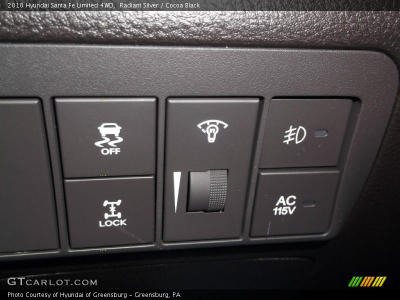 Radiant Silver / Cocoa Black 2010 Hyundai Santa Fe Limited 4WD