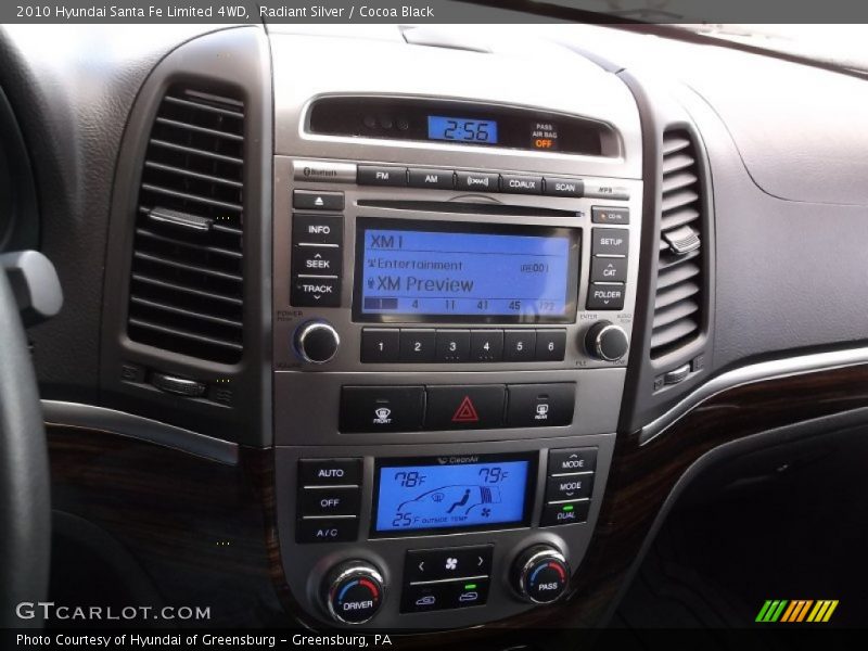 Radiant Silver / Cocoa Black 2010 Hyundai Santa Fe Limited 4WD