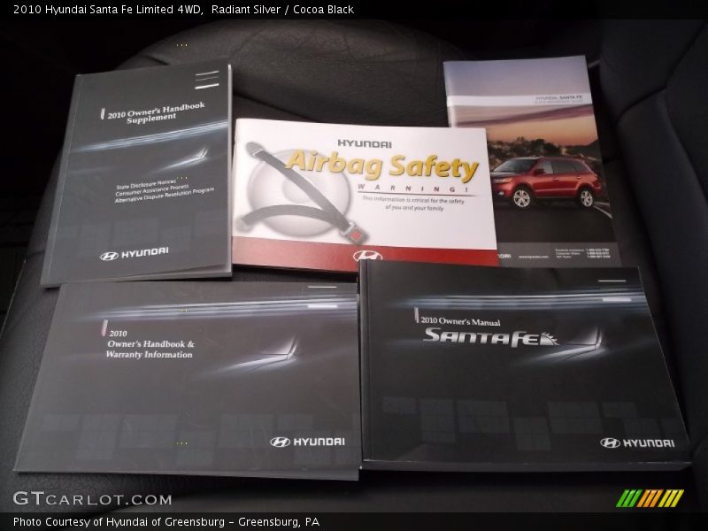 Radiant Silver / Cocoa Black 2010 Hyundai Santa Fe Limited 4WD