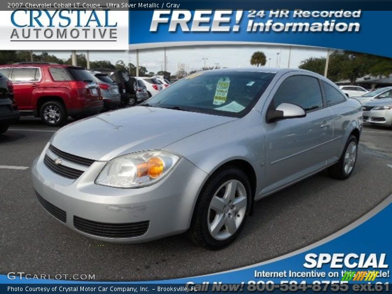 Ultra Silver Metallic / Gray 2007 Chevrolet Cobalt LT Coupe