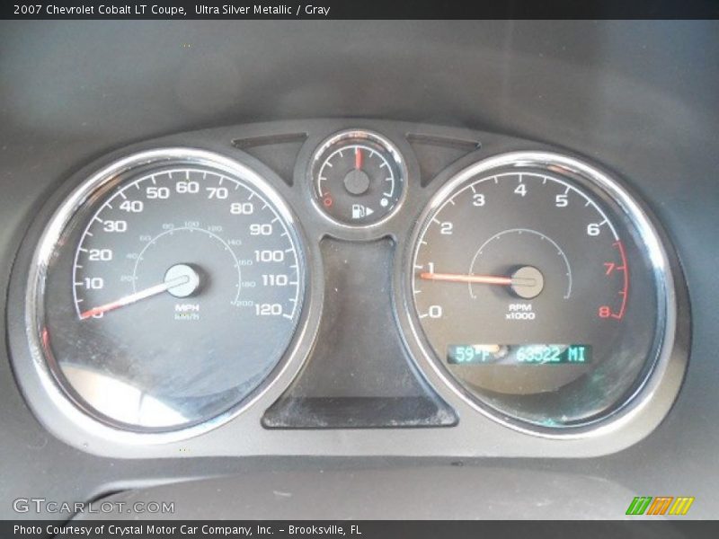 Ultra Silver Metallic / Gray 2007 Chevrolet Cobalt LT Coupe