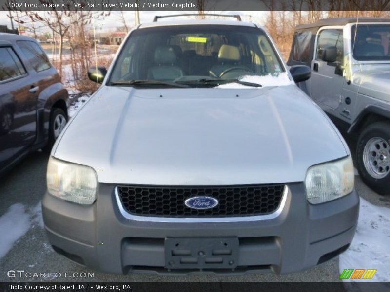 Satin Silver Metallic / Medium Graphite 2002 Ford Escape XLT V6