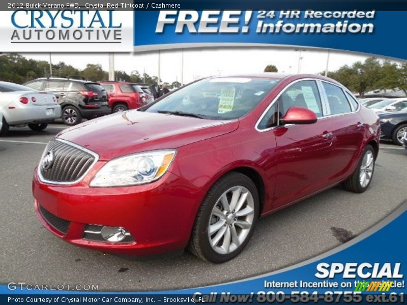 Crystal Red Tintcoat / Cashmere 2012 Buick Verano FWD