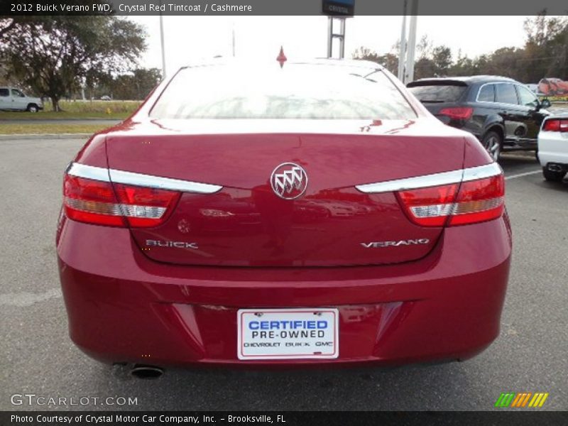 Crystal Red Tintcoat / Cashmere 2012 Buick Verano FWD