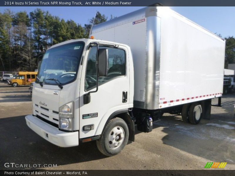 Arc White / Medium Pewter 2014 Isuzu N Series Truck NPR Moving Truck
